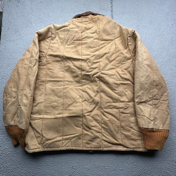 Vintage Walls Blizzard Pruf Insulated Canvas Quilted Lined Jacket Men XL Brown - Picture 15 of 16